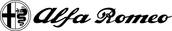 Alfa Romeo Logo und Schriftzug, ca. 55 cm x 10 cm,1 Stück